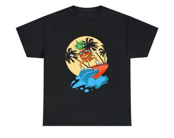 Surfing Pineapple Tee - Ride the Tropical Waves!