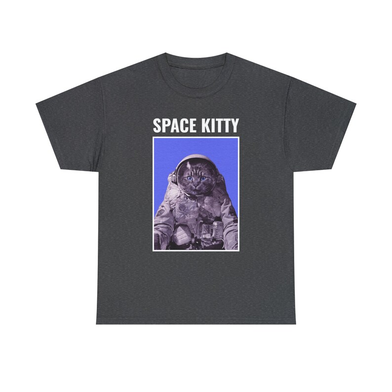 Space Kitty Astronaut Tee Cosmic Adventures with a Feline Twist Purrfectly Stellar image 8