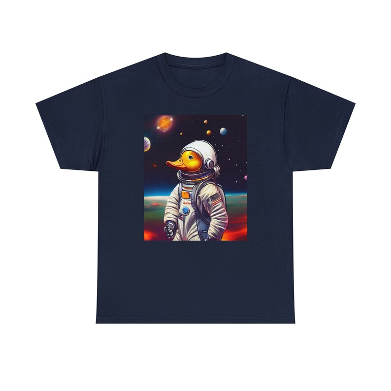 Space Duck Tee Quack-tastic Cosmic Adventure Unleash the Quirkiness image 10