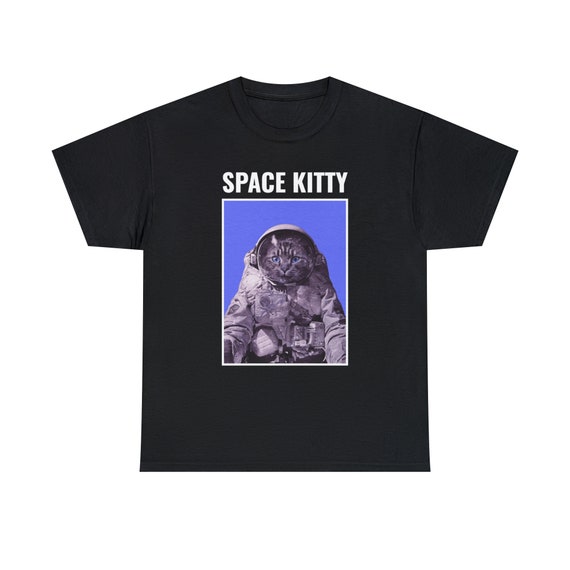 Space Kitty Astronaut Tee - Cosmic Adventures with a Feline Twist - Purrfectly Stellar!