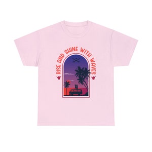 Rise and Shine with Waves Beach Lover Sunrise Tee Embrace Coastal Vibes image 4