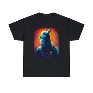 Space Llama Tee Cosmic Journey with a Llama Twist Embrace the Stellar Adventure image 2