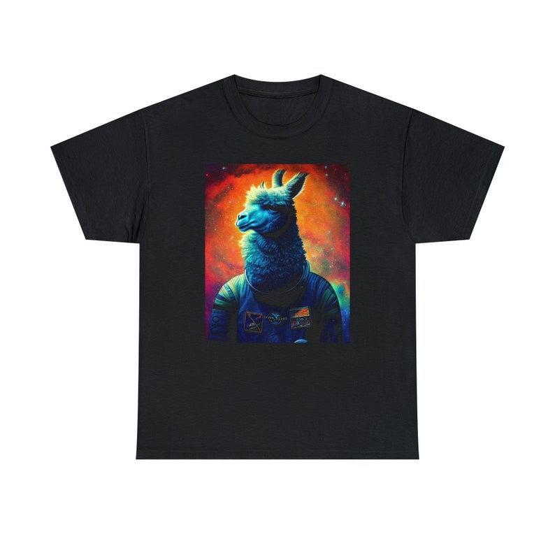 Space Llama Tee Cosmic Journey with a Llama Twist Embrace the Stellar Adventure image 2