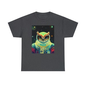 Space Owl Tee Majestic Avian Explorer in the Cosmos Embrace the Galactic Wisdom image 8