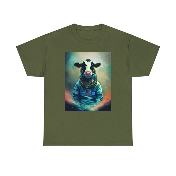 Space Cow Shirt - Embark on a moo-nificent cosmic adventure with our "Space Cow Tee"!