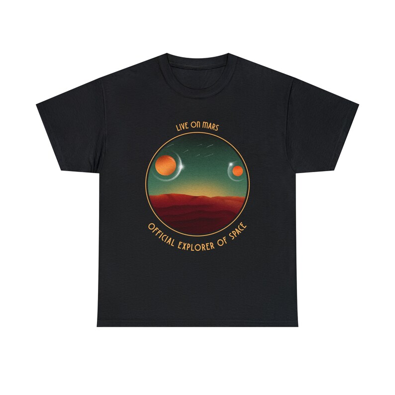 Live on Mars Tee Embrace the Future of Space Colonization Journey to the Red Planet image 2