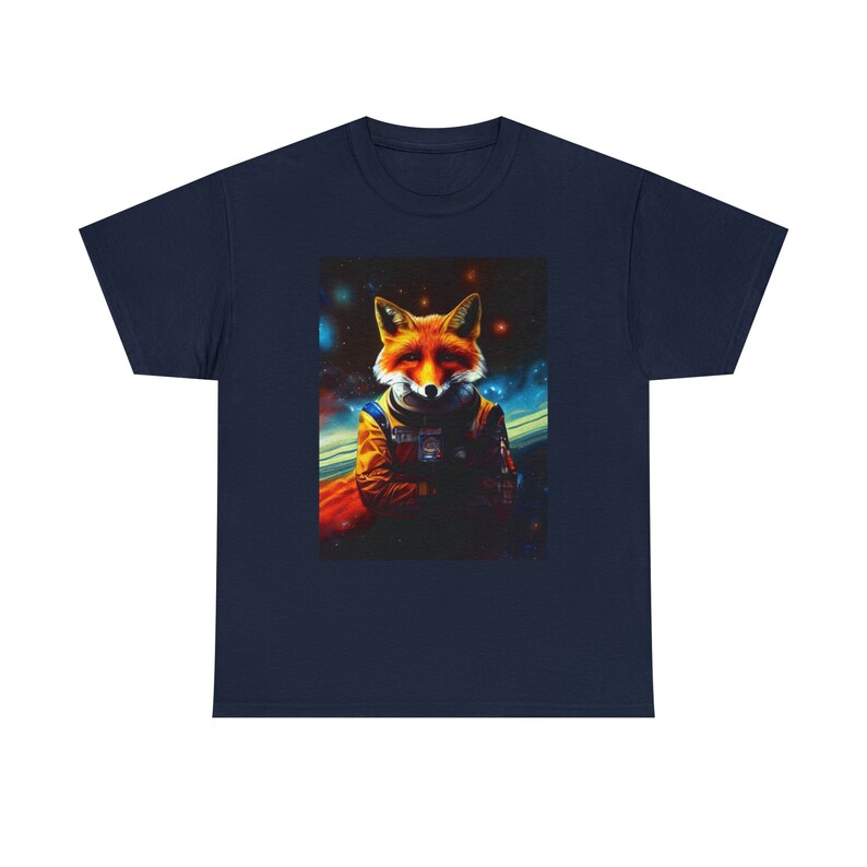 Space Fox Tee Galactic Explorer with a Foxy Twist Unleash the Stellar Charm image 10