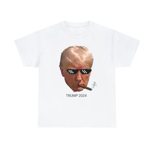 Donald Trump Mugshot T-shirt, Trump Mugshot Shirt, troefmuggenschot afbeelding 1