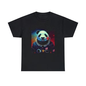 Space Panda Tee Galactic Adventure with a Panda Twist Explore the Cosmic Cuteness image 2