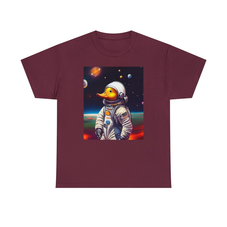 Space Duck Tee Quack-tastic Cosmic Adventure Unleash the Quirkiness image 9