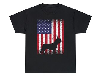 Frenchie American Flag