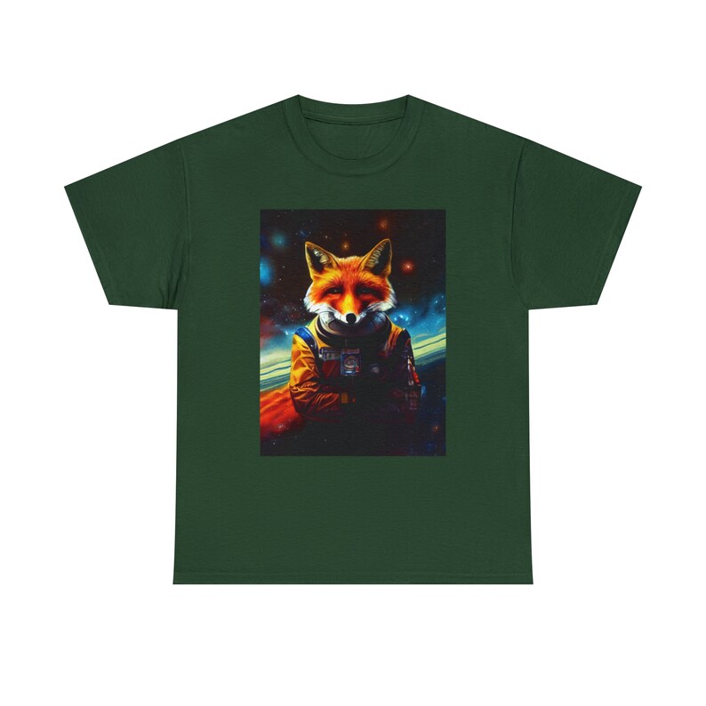 Space Fox Tee Galactic Explorer with a Foxy Twist Unleash the Stellar Charm image 3