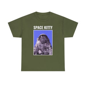 Space Kitty Astronaut Tee Cosmic Adventures with a Feline Twist Purrfectly Stellar image 5