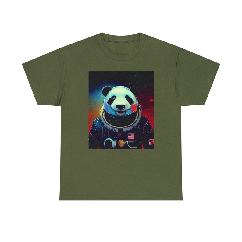 Space Panda Tee Galactic Adventure with a Panda Twist Explore the Cosmic Cuteness image 5