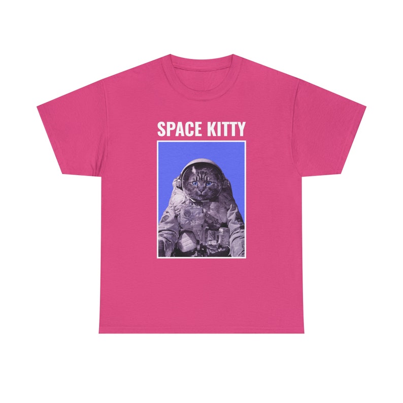 Space Kitty Astronaut Tee Cosmic Adventures with a Feline Twist Purrfectly Stellar image 9