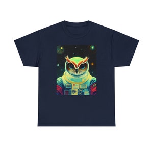 Space Owl Tee Majestic Avian Explorer in the Cosmos Embrace the Galactic Wisdom image 10