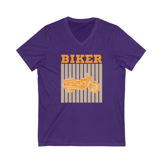 Biker V-Neck Tee - Embrace the Freedom of the Open Road!