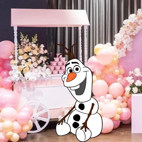 Olaf CutOut, Frozen Decor, Frozen Party Decoration Theme, Birthday Party, Stand Up Prop, Digital Download