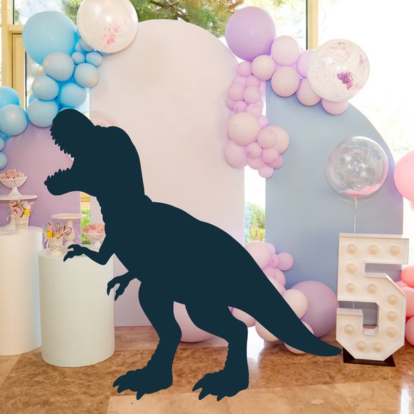 Dinosaur Silhouette Cutout, Dinosaur Cutout Decor, Dinosaur Party Decoration Theme Baby shower Or Birthday Party Stand Up Prop, Digital