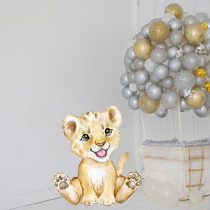 Jungle Animal Cutout, Lion Cutout Decor,  Safari Party Decoration Theme Baby shower, Birthday Party, Stand Up Prop,  Digital