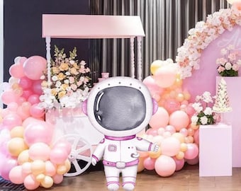 Girl Astronaut Cutout, Outer Space Cutout Decor, Space Party Decoration Theme Baby shower Or Birthday Party Stand Up Prop, Digital Download