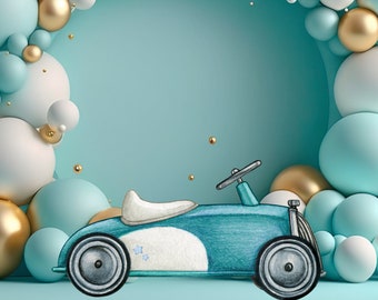 Car Cutout, Cute Car Big Decor, Wall Decal, Car Party Decoration Theme Baby shower Or Birthday Party Stand Up Prop, Digital Download