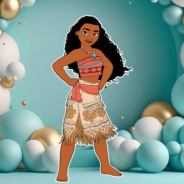 Moana CutOut, Moana Cutout Decor, Moana Party Decoration, Moana Theme Party, Birthday Party Stand Up Prop, Digital Download