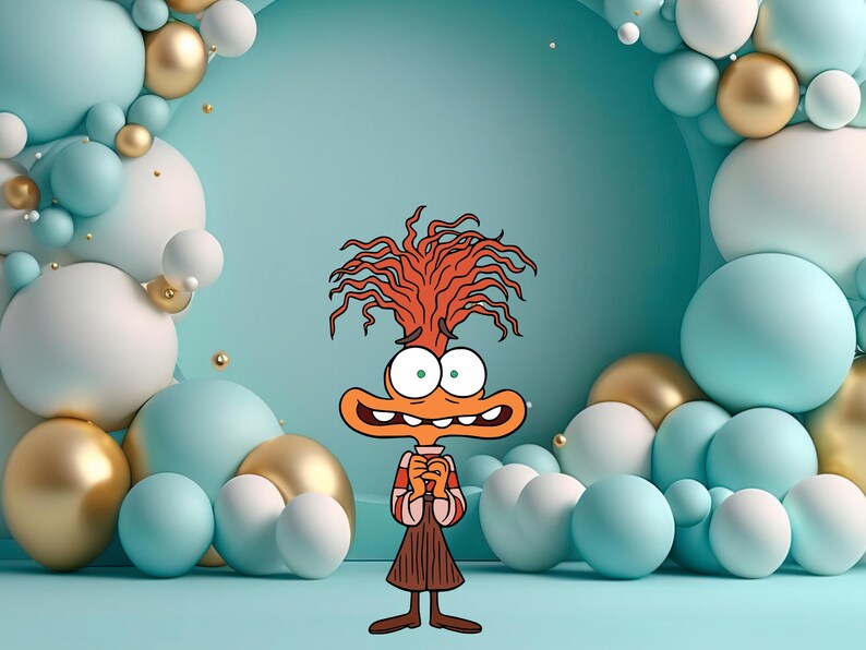 Inside Out Theme Cutout, Anxiety Cutout Party Decoration Theme Baby