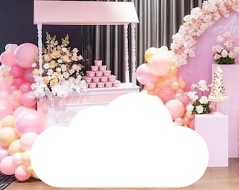 Cloud Cutout, Cute White Cloud Big Decor, Wall Decal, Party Decoration Theme Baby shower Or Birthday Party Stand Up Prop, Digital Download