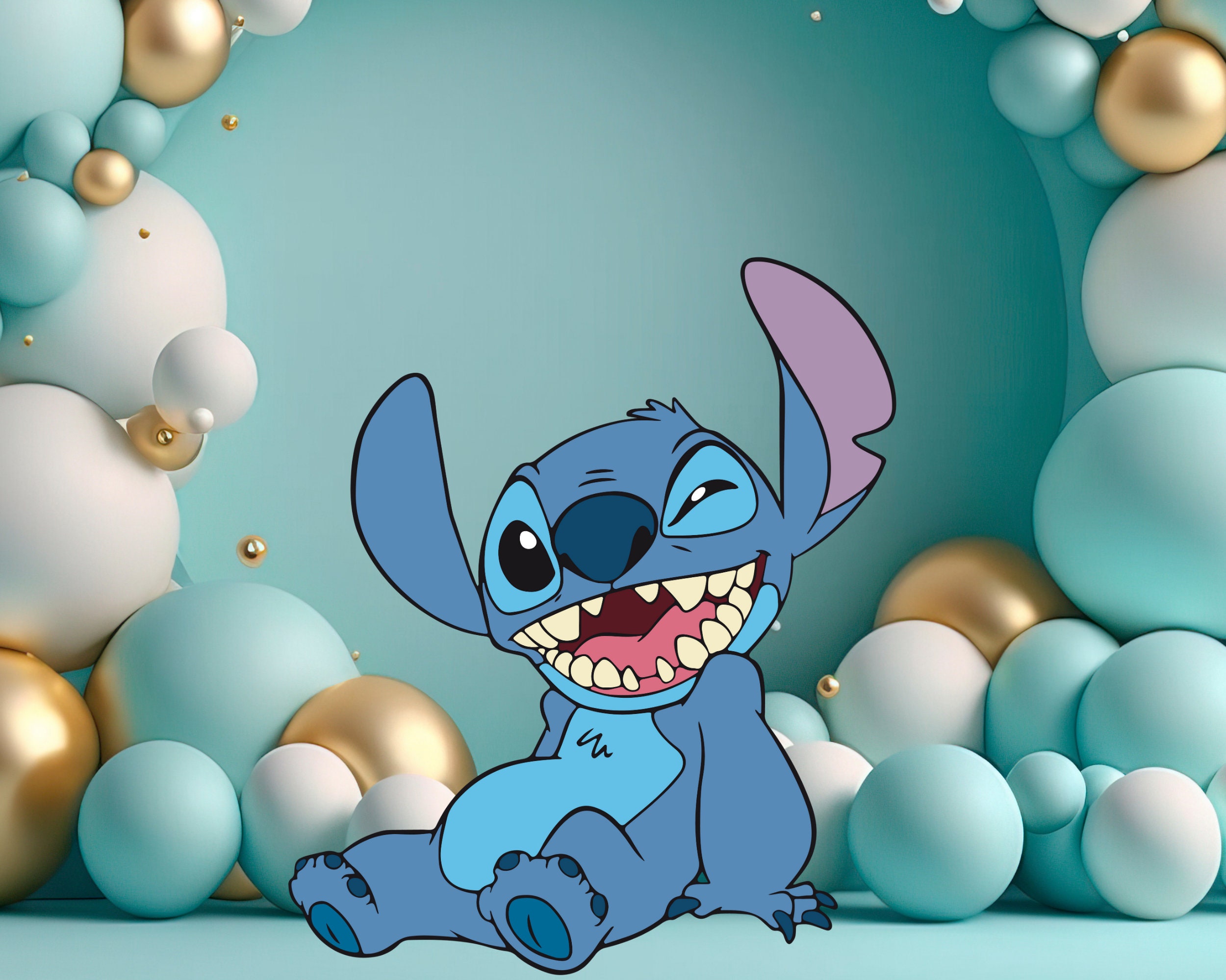 Lilo Stitch Birthday Backdrop  Cute Lilo Stitch Backgrounds