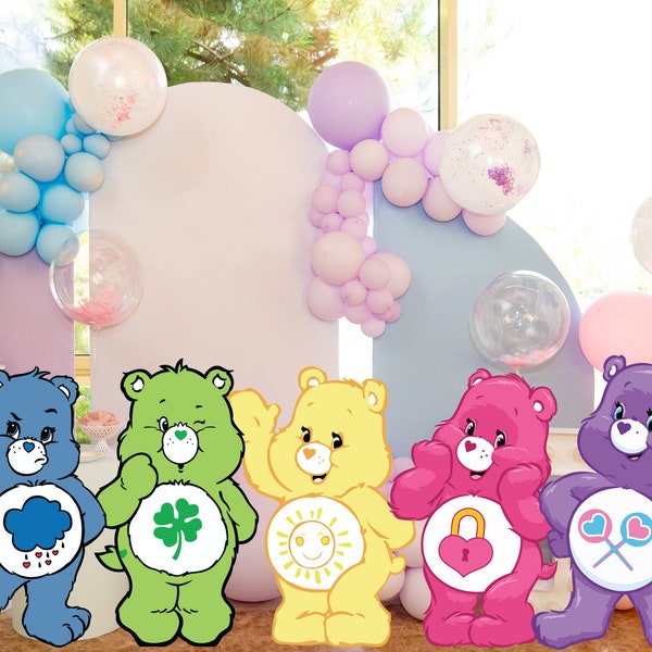 Care Bears Big Decor Backdrops, Cutout Decor Care Bears printable, Care Bears Baby Shower, Birthday Party, Digital Download
