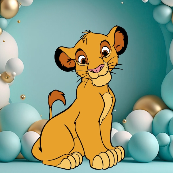 Lion King CutOut, Lion King Decor, Lion King Simba  Party Decoration Theme, Birthday Party, Stand Up Prop, Digital Download