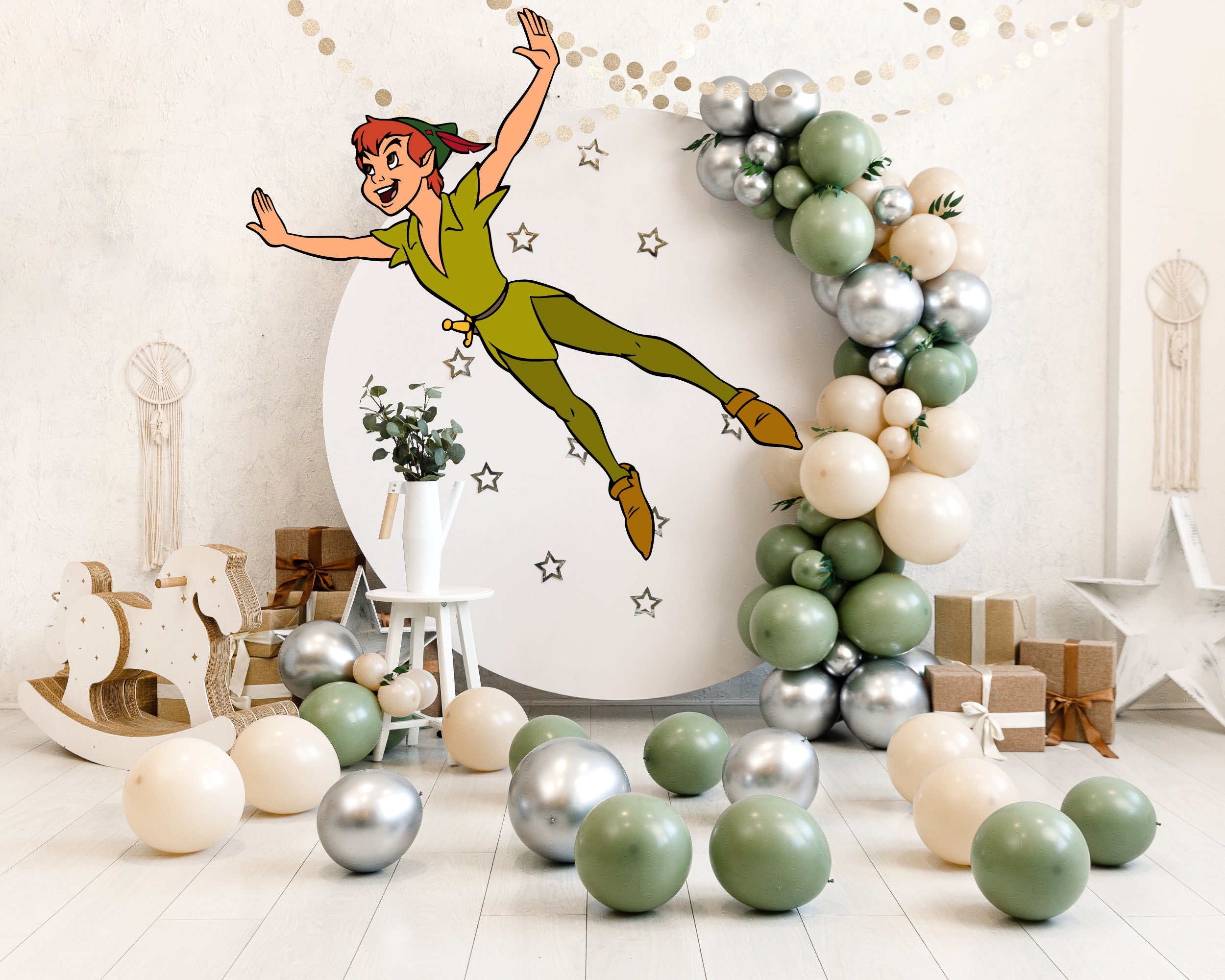 Peter Pan Cutout Decor, Peter Pan Big Decor, Peter Pan Party Decoration  Theme Baby Shower Birthday Party Stand up Prop, Digital Download 