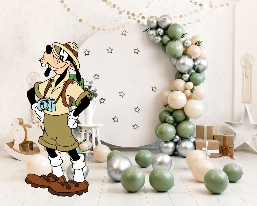 Safari Goofy Cutout, Backdrop Big Decor, Goofy Mouse Theme Party ...