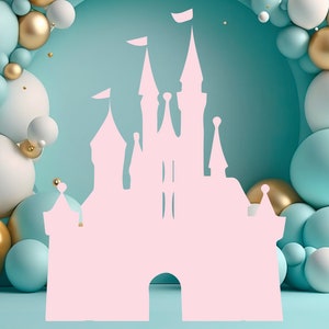 Castle Cutout, Princess Castle Cutout Decor, Princess Party Decoration Theme Baby Shower Birthday Party Stand Up Prop, Digital Download