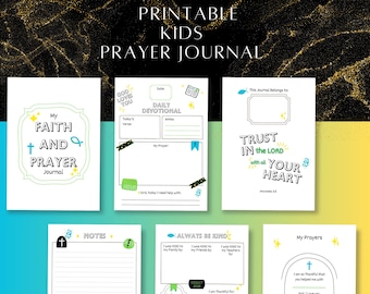 Kids Prayer Journal Printable: Faith Devotional for Children (PDF)