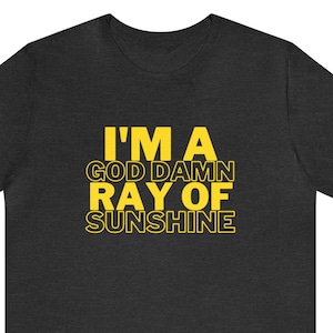 Ray of Sunshine Shirt, I&#39;m a Ray of Sunshine Tee, Shrinking Shirt, Shrinking Fan, Gift Ideas, Sunshine T-shirt, God Damn Sunshine TShirt
