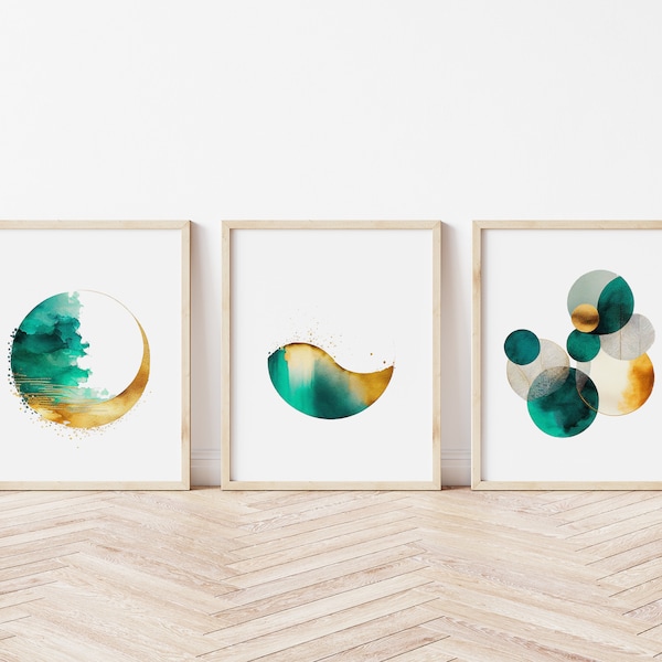 Teal Wall Art Etsy