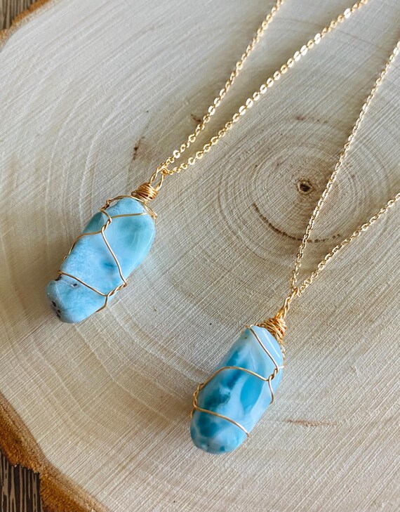 高品質 ラリマー ペンダント ネックレス 2-10 高品質 ラリマー