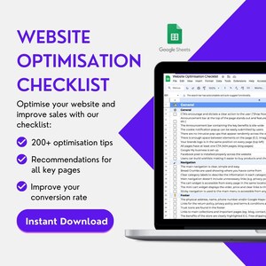 Die ultimative Checkliste für die Website-Optimierung 2026 - CRO-Vorlage - Konversionsraten-Optimierung - Sofortiger Zugriff - Bearbeiten und Anpassen