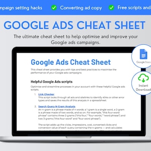 Google Ads Cheat Sheet - Google Ads Tips To Improve Campaign Performance - Google Ads Campaigns