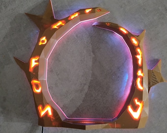 Valheim inspired portal light box 3d printed  250mm wide / tall - Bluetooth control compatible using Magic lantern phone app