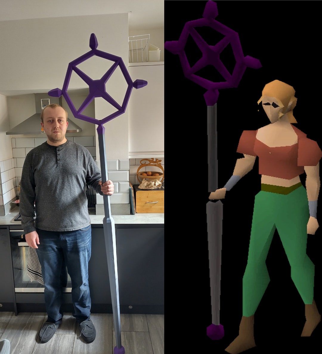OSRS Inspired Ancient Staff Life Size 1/1 Scale for Cosplay Over 7 Feet ...