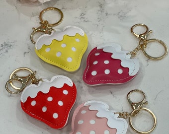 Strawberry Bear Bag Charm Keychain – FemmeDeBloom
