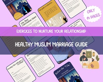 Pre-marital guide for muslim couples ,gifts for her, islam, Ebook, Wedding planification, Financial digital planner, therapy for couples