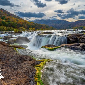 Waterfall Photograph Fall Waterfall Artwork Nature Inspired Living Room Decor Outdoorsy Dorm Decor Classroom Wall Hanging Digital Wall Paper