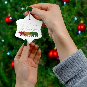 Bear's Peace Ornament, Bear Ornament, Wildlife Ornament