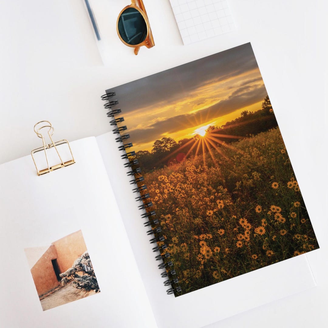 Sunrise Wildflower Field Spiral Notebook Nature Ruled Lined Journal ...