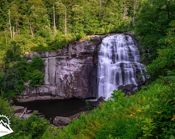 Waterfall Photograph Rainbow Falls Artwork Long Exposure Waterfall Artwork Nature Inspired Dorm Decor Landscape Photograph Living Room Decor