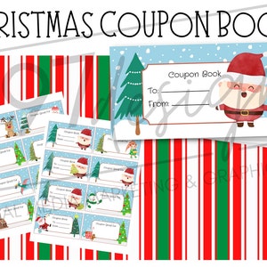 Libro de cupones de Navidad para profesores, padres, niños y personal, imprimible